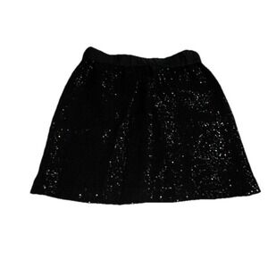 Loft Black Sequin Mini Skirt Party Holiday Fairy Sexy Preppy Women's XS